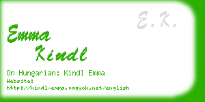 emma kindl business card